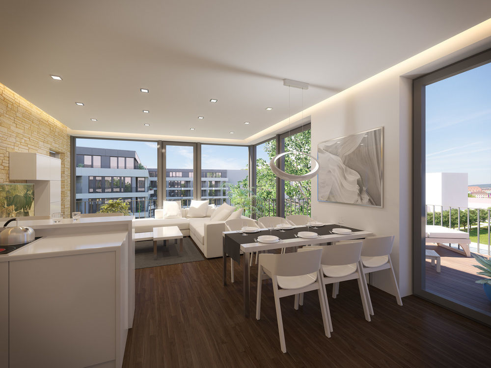 Residenz Am Zwinger Aparthotel Dresda Exterior foto Interior visualization of a living room
