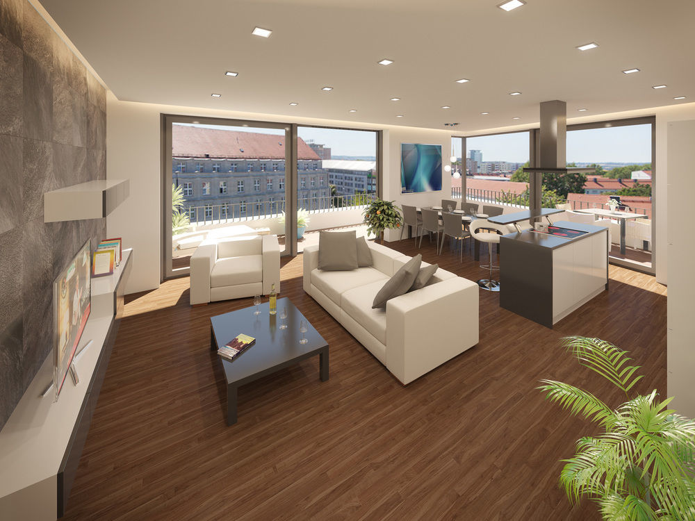 Residenz Am Zwinger Aparthotel Dresda Exterior foto Interior visualization of a living room