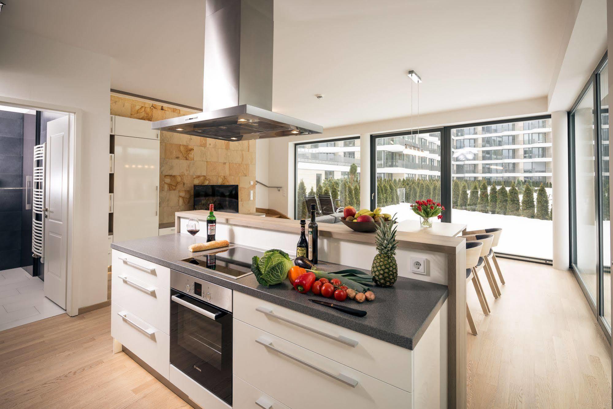 Residenz Am Zwinger Aparthotel Dresda Exterior foto A modern German kitchen